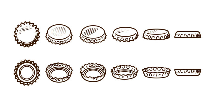 Crown cap for beer, soda or lemonade bottles.