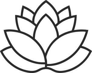 Magnolia flower outline icon vector illustration of a flower