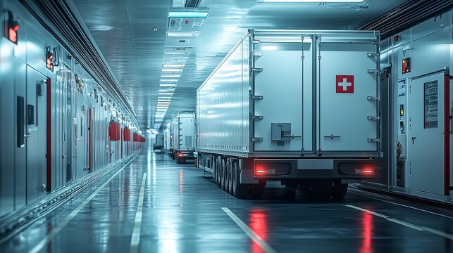 Medical supply chain logistics emergency response trucks pharmaceutical distribution healthcare delivery