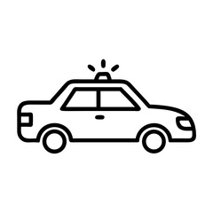 Fototapeta premium Police Car Icon for Law Enforcement and Security Themes