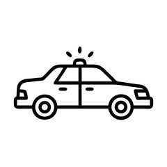 Fototapeta premium Police Car Icon for Law Enforcement and Security Themes