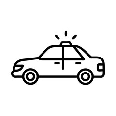 Police Car Icon for Law Enforcement and Security Themes