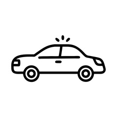 Fototapeta premium Police Car Icon for Law Enforcement and Security Themes
