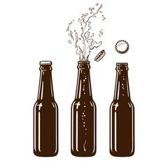 Bottle of beer, soda or lemonade.