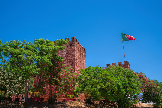 Silves castle Portugal Portuguese fortification historic building and tourist attraction