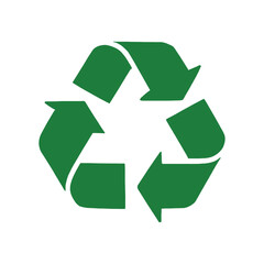 Green recycling icon – universal eco symbol