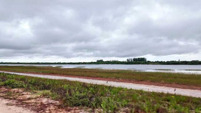 Buggy tour to the Jijoca lagoon at Jericoacoara in Brazil. Dunes of Ceara