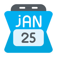 Obraz premium January 25 Icon