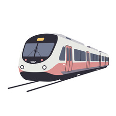 Naklejka premium Modern train illustration on tracks 