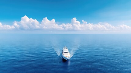 Luxurious yacht sailing on a tranquil ocean