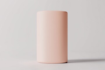 Empty, light peach-colored cylinder