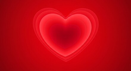 Crimson Heart: Vibrant Love, Digital Art AI Generated