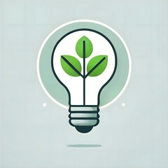 Eco Light Bulb with Leaf Inside