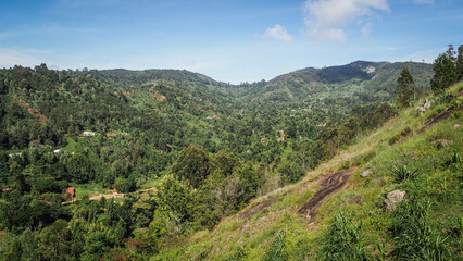 The view of the Usambara Mountains in Tanzania