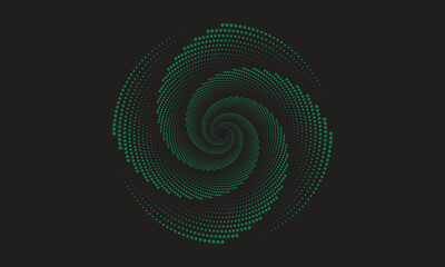 Half tone circle, Clean dot swirl pattern, Circle design elements, Spiral, Swirl shape made of circular pattern of dots