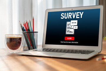 Online survey form for modish digital information collection on the internet network