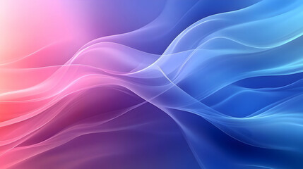 Fototapeta premium A high-resolution wallpaper of smooth wavy lines in vibrant shades of blue, purple, and pink, creating a futuristic feel