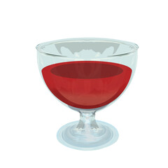 glass of red wine without background