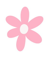 Pink flower hand-dawn natural element