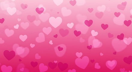 Pink Heart Burst: Romantic Gradient Background AI Generated