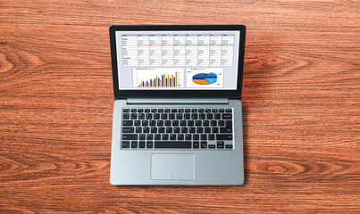 Business data dashboard provide business intelligence analytic for marketing strategy planning...