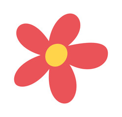 Red flower bud hand-dawn design