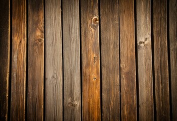 Fototapeta premium A close up of a wooden wall with a dark background.