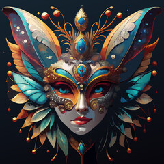 carnival mask vector illustration