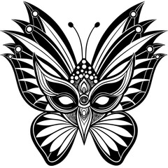 black and white butterfly