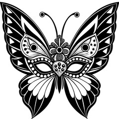 black and white butterfly