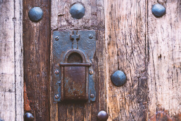 Old lock on the church door
