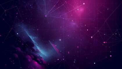 Obraz premium Abstract Cosmic Network with Dreamy Ethereal Quality