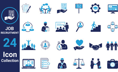 Job Recruitment and HR Management Icons