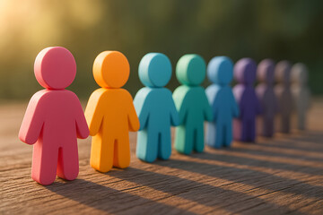 Colorful Teamwork and Unity. Diversity and Inclusion Concept.
