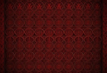 A red and black background with a pattern.