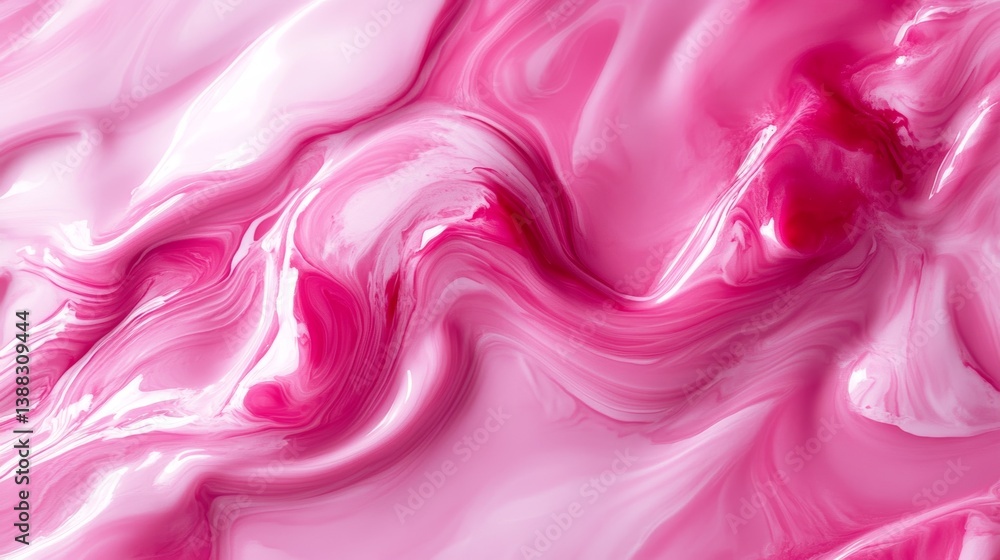 Aufkleber harmonious blend of pinks creating a captivating fluid abstract artwork
