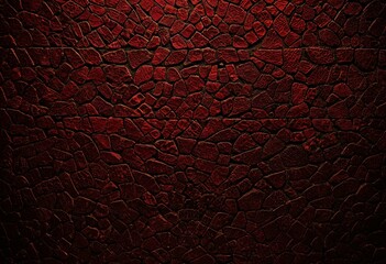 A red brick wall with a black background.