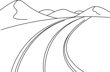 Mountain road  icon 