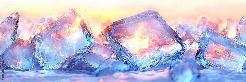 Poster a digital creation composed of layered transparent geometric shapes and faint gradients