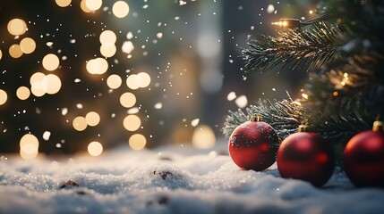 Warm festive snowy scene pictures