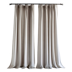 Light Blocking Curtains with Thermal Insulation Isolated on Transparent Background