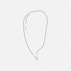 tall narrow dialogue bubble