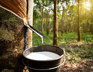 tapping latex rubber tree rubber latex extracted from rubber tree