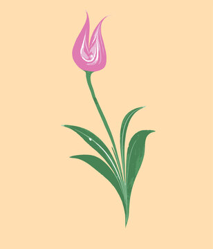 Marbling art tulip, hyacinth, flower drawing vector. Marbling art traditional turkish ottoman art. Ebru