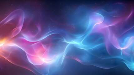 Fototapeta premium A stunning high-resolution wallpaper with digital lines that form glowing, flowing curves in shades of neon blue and purple