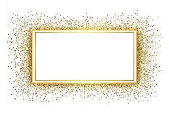 Gold glitter frame