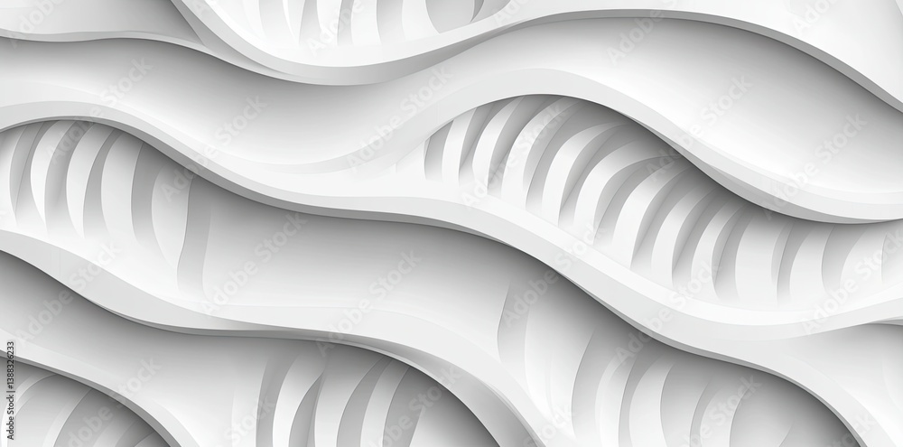 Poster the background features a white abstract wave texture with a space-inspired aesthetic