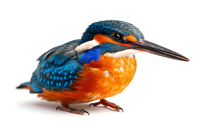 A blue and orange bird with a long beak. Generated using AI.