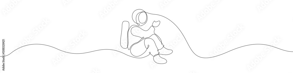 Aufkleber astronaut icon line continuous drawing vector. one line cosmonaut icon vector background. spaceman i