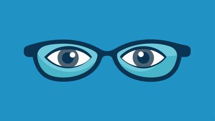 Filters Over Eyes Illustrate a pair of eyes wearing glasses that filter out clear information showing blurred and false headlines in their view symbolizing how biases affect